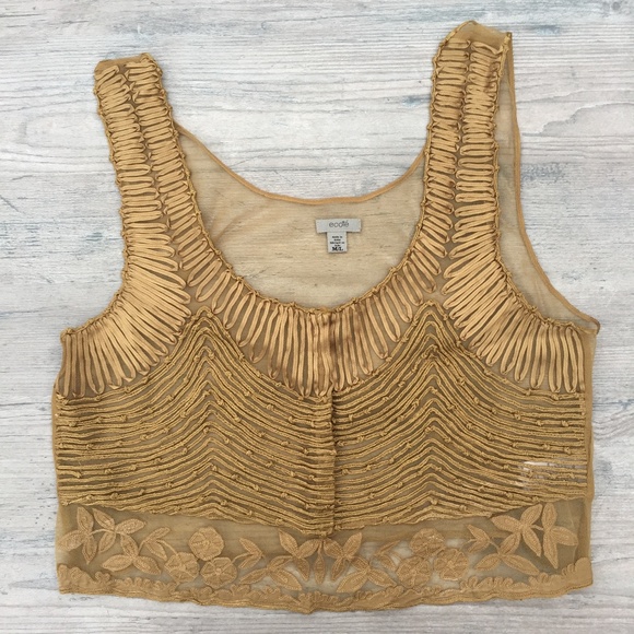 Urban Outfitters Tops - Urban Outfitters Gold Crop Top